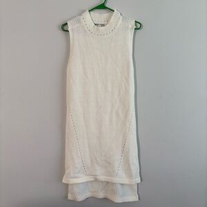 Moral Fiber Cream Knit Sleeveless Sweater Dress - Size Large